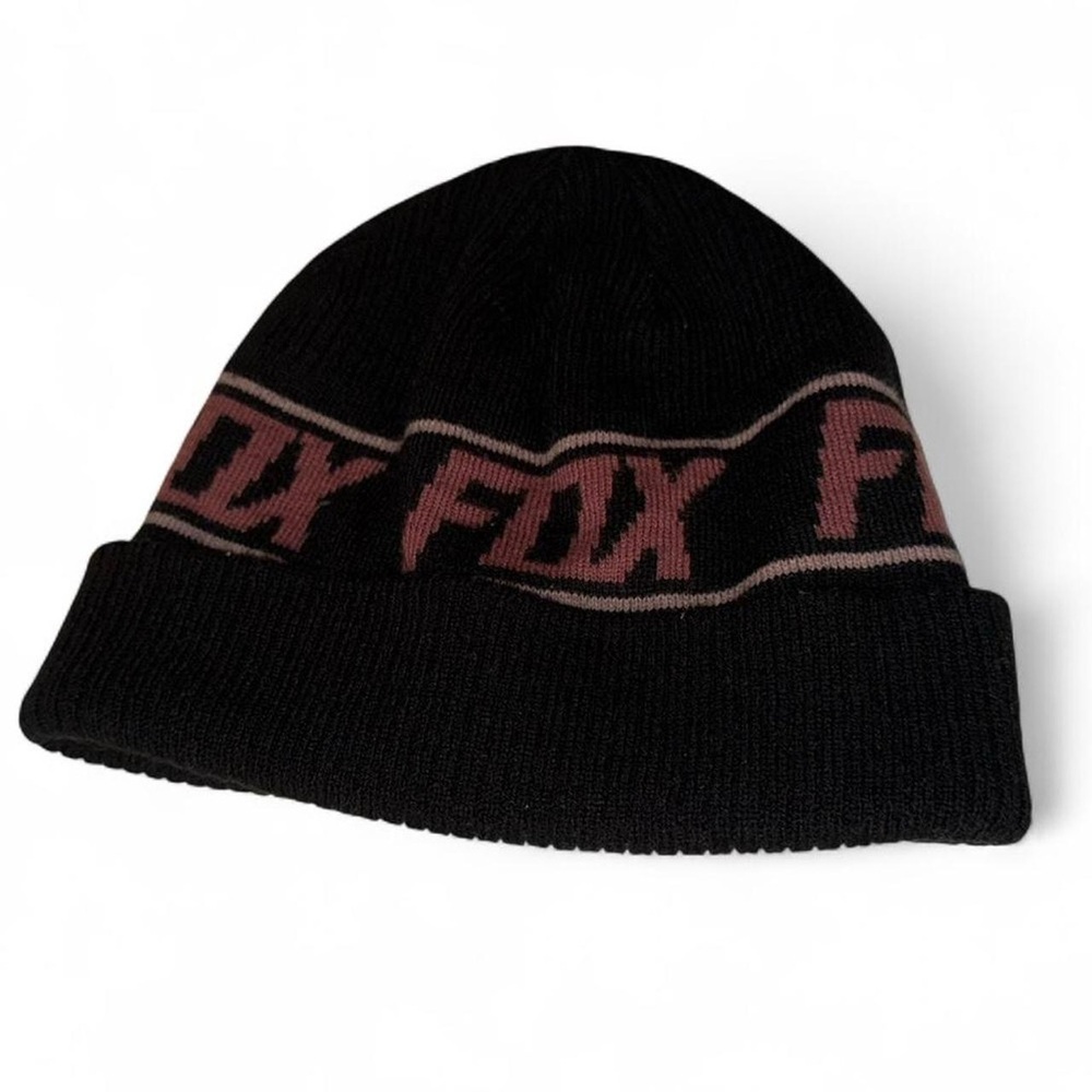 Fox Black Knit Beanie